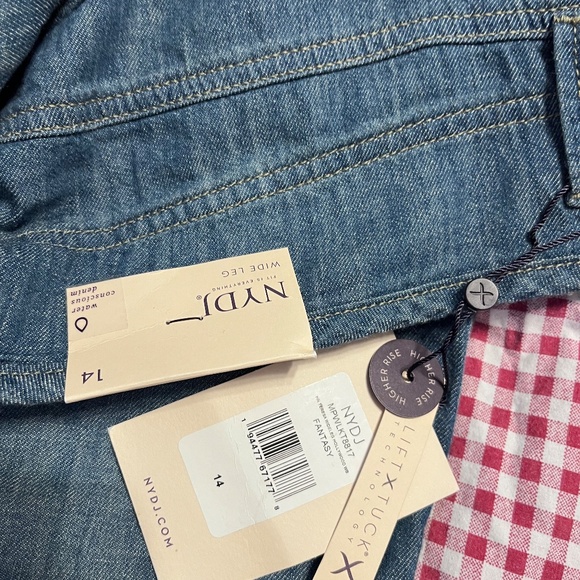 LIGHTWEIGHT WIDE LEG HIGH WAIST NYDJ 14 - Picture 2 of 5